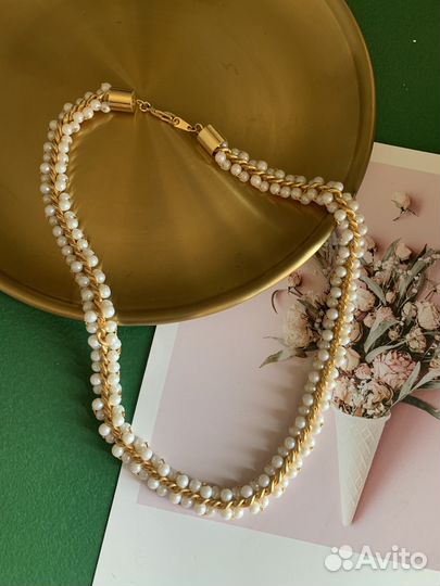 Винтажное колье жемчуг