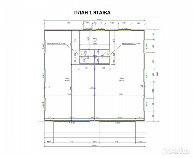 Лстк каркас торгово-офисного здания площадью 242 м