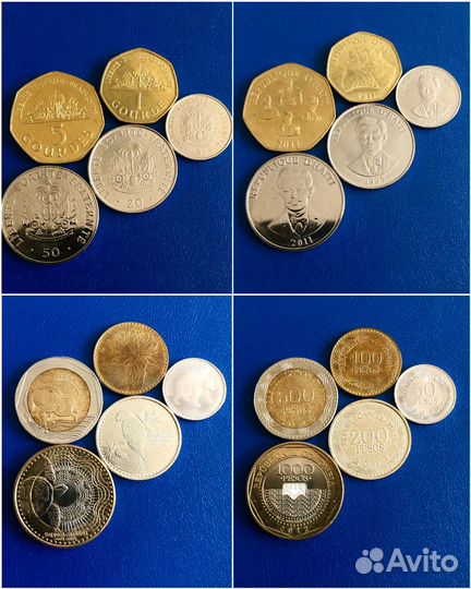 Наборы монет Южной и Центральной Америки