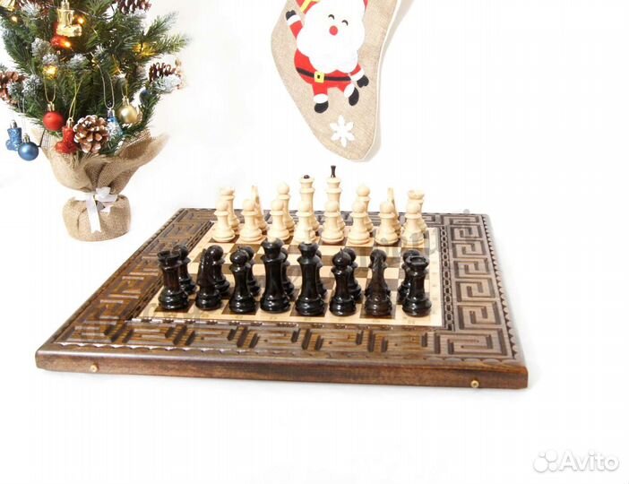 Шахматы нарды шашки 3 в 1 Версачи