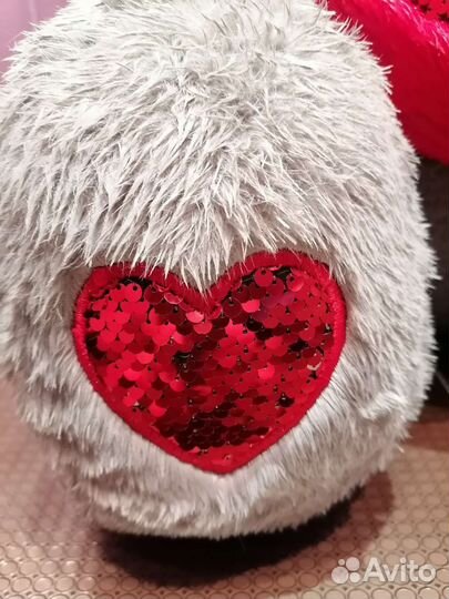 Плюшевый медведь с сердцем 60 см