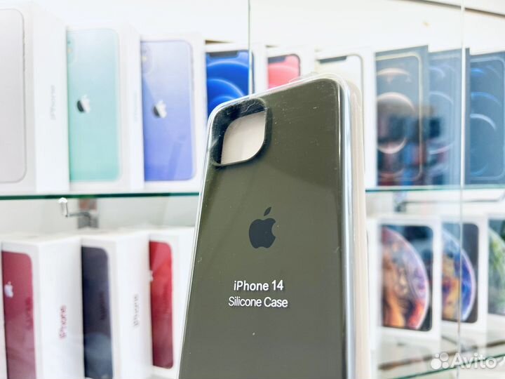 Чехол на iPhone 14, серый