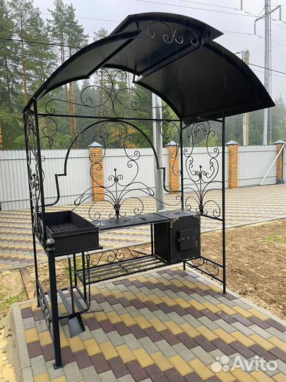 Дачный мангал с печкой