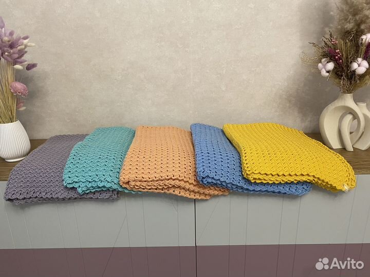 Плед детский вязаный ручная работа