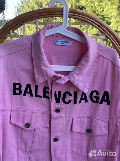 Джинсовка розовая Balenciaga