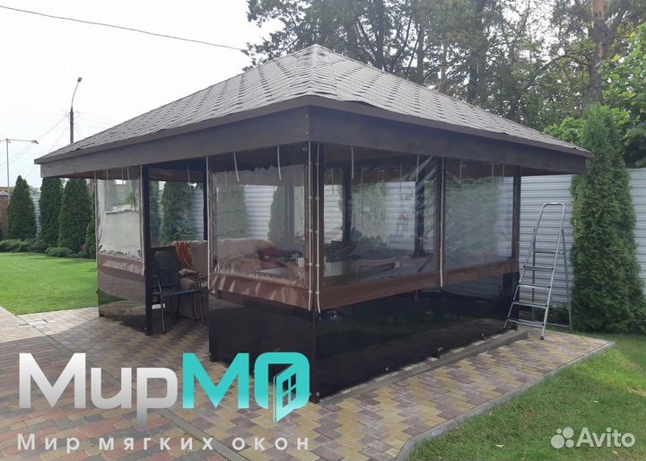 Мягкие окна на беседку