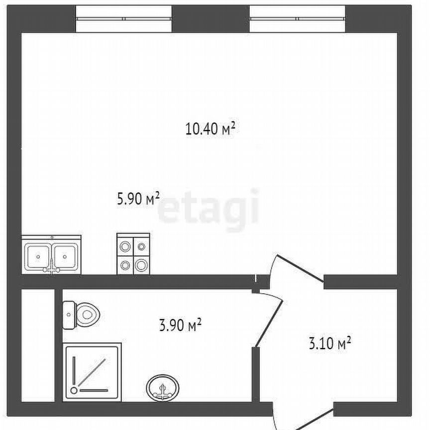 Квартира-студия, 23,3 м², 7/16 эт.