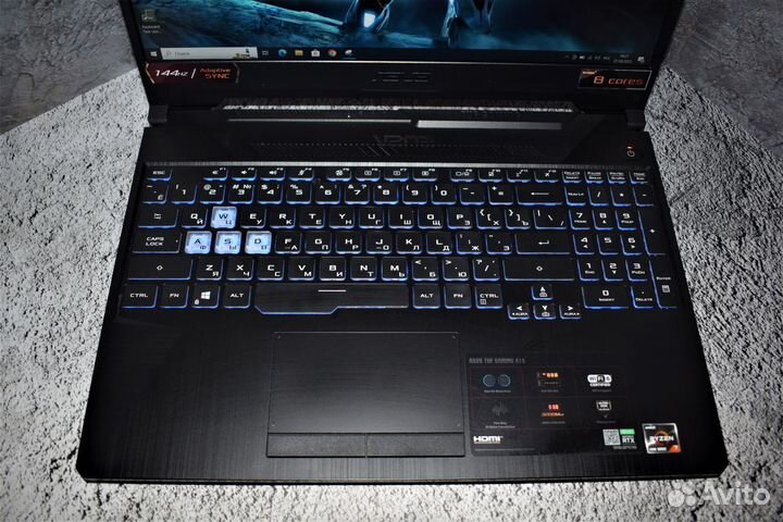 Игровой ноутбук asus на Ryzen 7 4800H/ RTX 3050