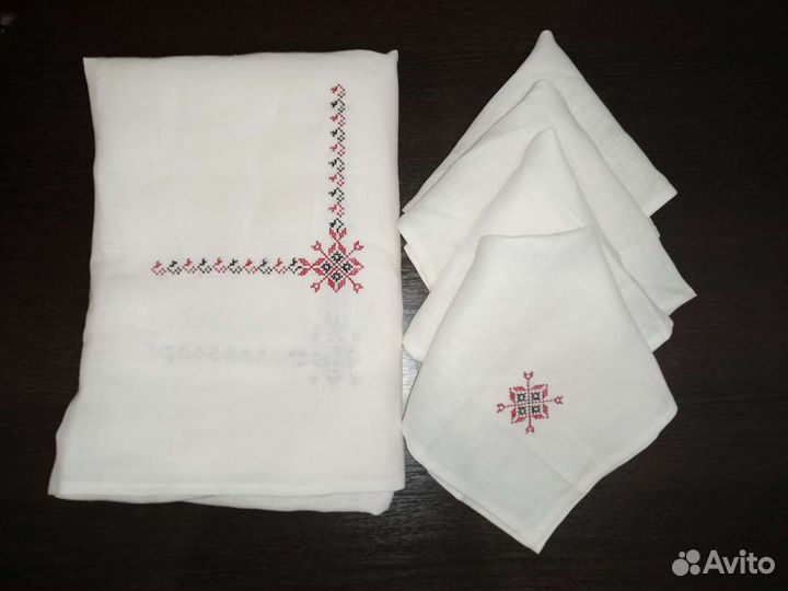 Скатерть лен с салфетками