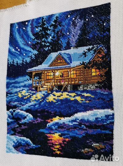 Вышивка / Картина / Северное сияние