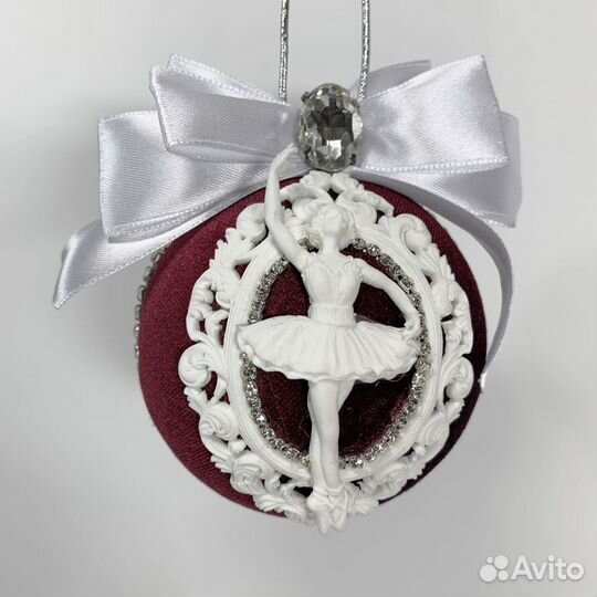 Ёлочные шары ручной работы, набор 6 шт