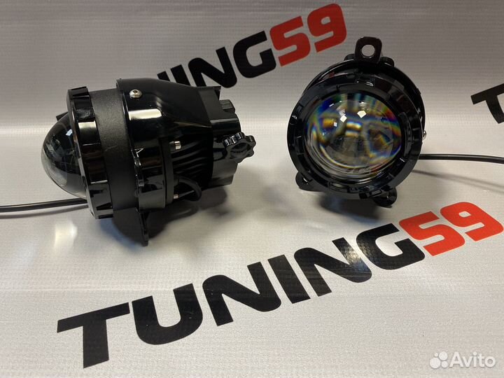 Туманки птф LED линза laser zmb для Лада Приора