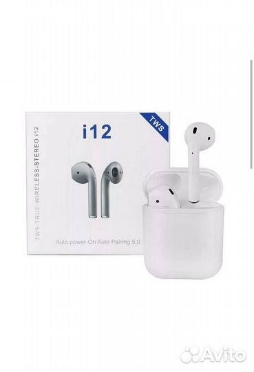 Беспроводные наушники AirPods, I12-TWS(сенсор)