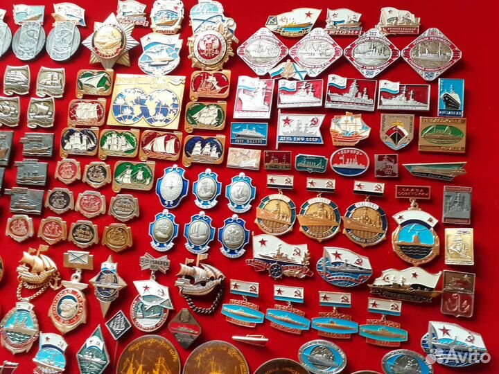 Набор значков Флот. 168 знаков. Без повторов