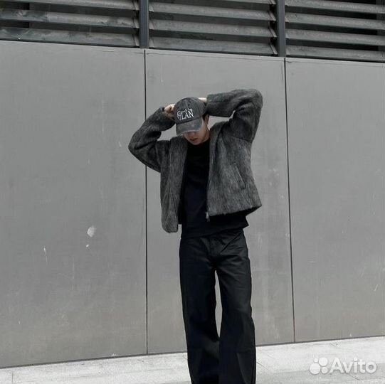 Меховое Зип-Худи Rick Owens type