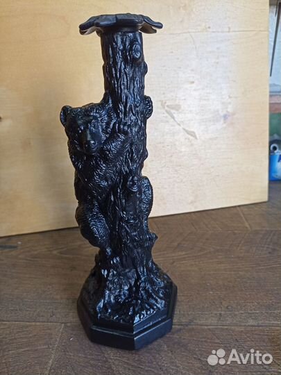 Подсвечник Медведь на дереве. Касли, 1986г