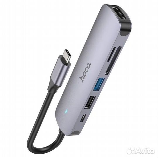 Хаб Type-C на USB \ USB-C \ hdmi \ MicroSD \ SD