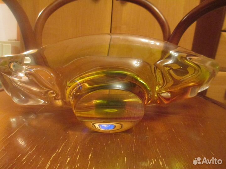 Ваза Чехия цветное стекло