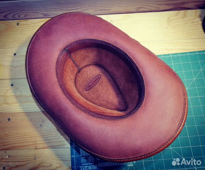 Кожаная шляпа ручная работа