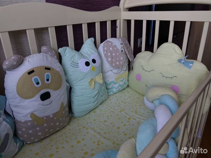 Мягкие бортики в кроватку