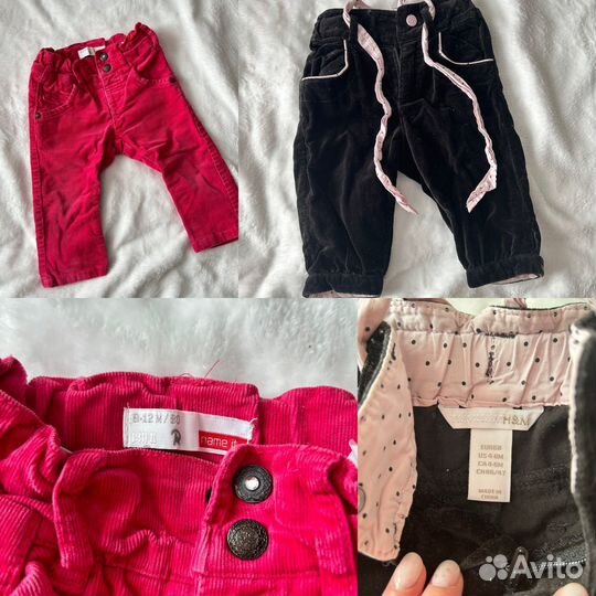 Джинсы на девочку 6-9 месяцев
