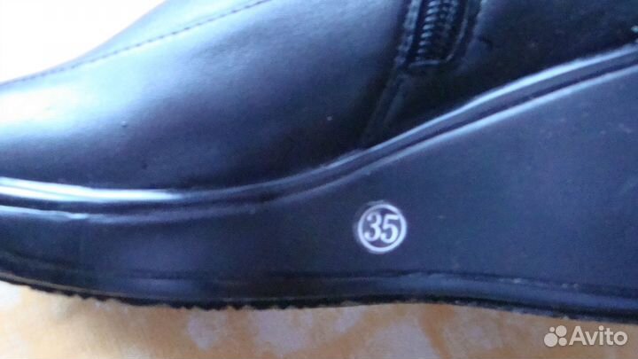 Зимние женские сапоги натур. кожа, мех, р-р35