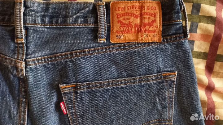 Джинсы levis 501 размер 38-32