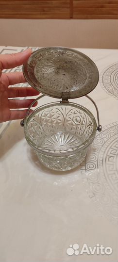 Сахарница стекло СССР винтаж