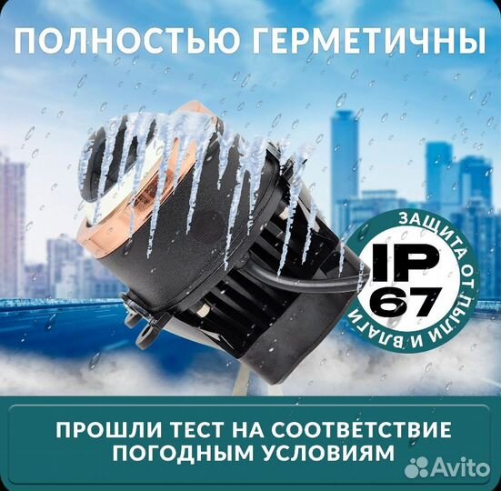 Противотуманные фары с линзой