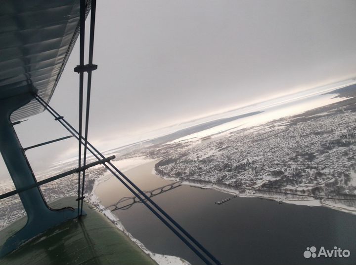 Полёт на самолёте над Рыбинском