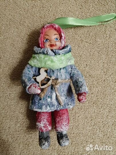 Елочные игрушки из ваты