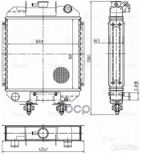 Радиатор охл. для с/т мтз-320 с дв. LPW 1503C