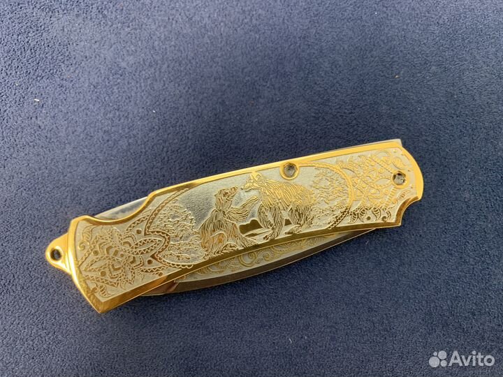 Златоустовский нож с позолотой