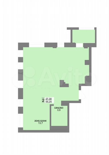 2-к. квартира, 55,3 м², 28/31 эт.