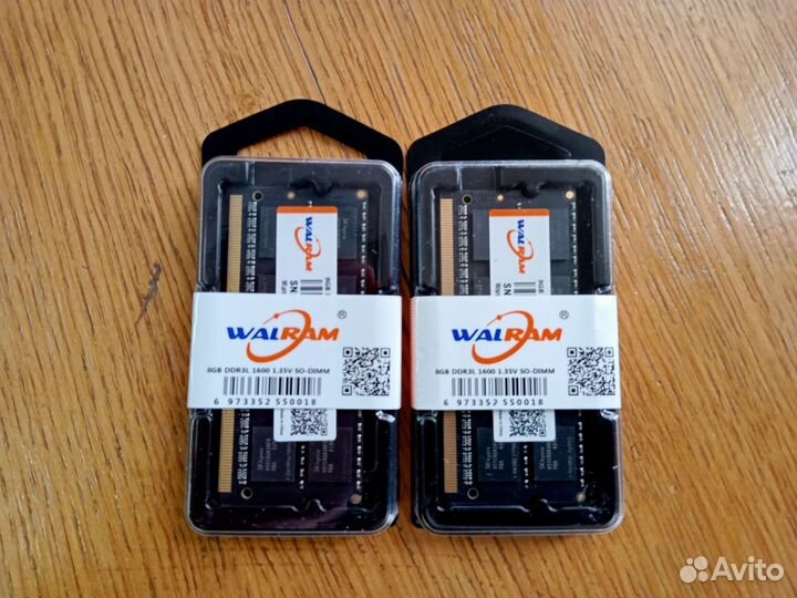 Оперативная память so-dimm ddr3l 8gb 16gb 1600 mhz