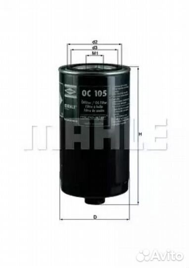 Mahle OC105 Фильтр масляный