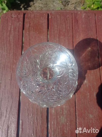 Ваза конфетница хрусталь на ножке СССР