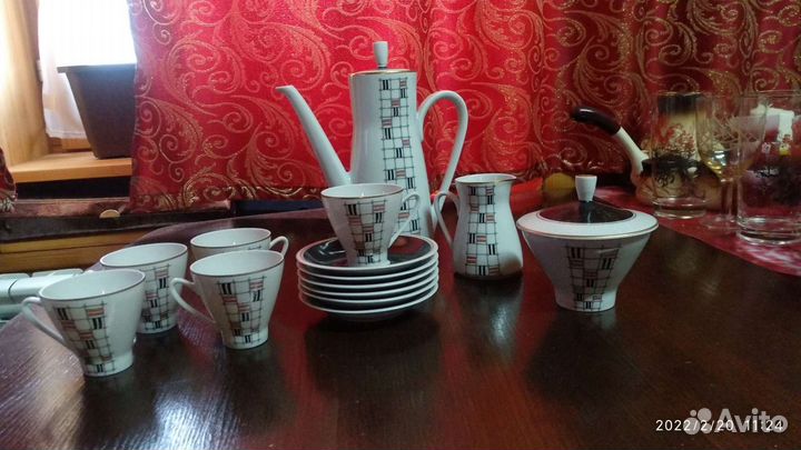 Сервиз кофейный фарфор, не пользовались, новый