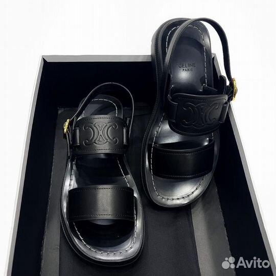 Босоножки черные Celine