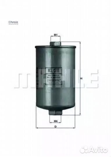 Mahle KL28 Фильтр топл.audi 80,90,100,A6
