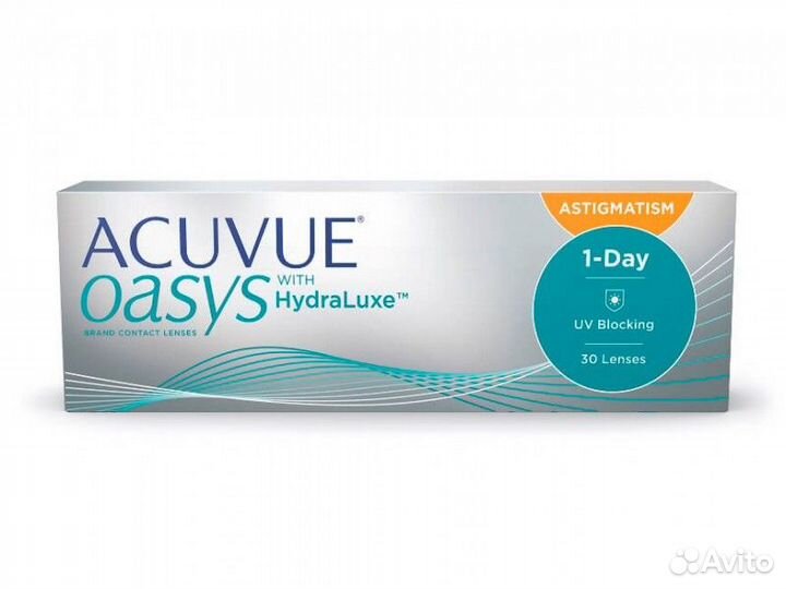 Линзы Acuvue Oasys with hydraluxe 1day astigmatism
