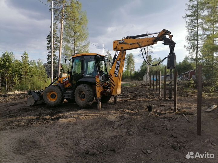 Услуги экскаватор- погрузчика, гидромолота