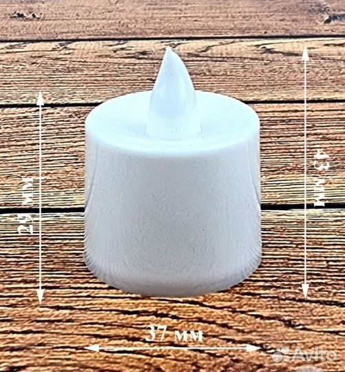 Свеча светодиодная на батарейках, 2 вида