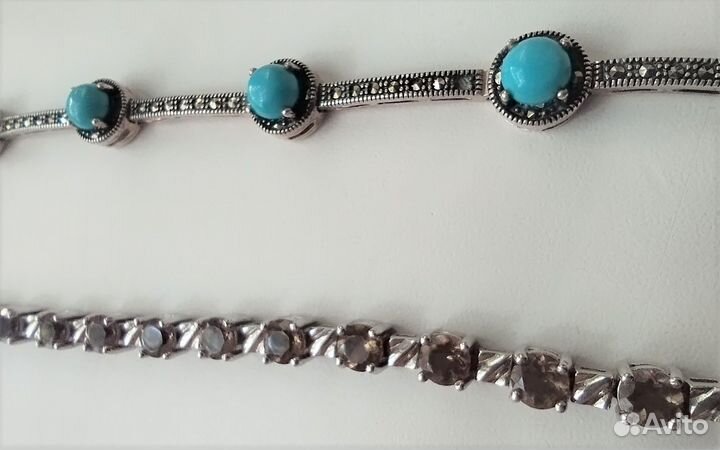 Кольцо, браслеты серебро 925 султанит бирюза