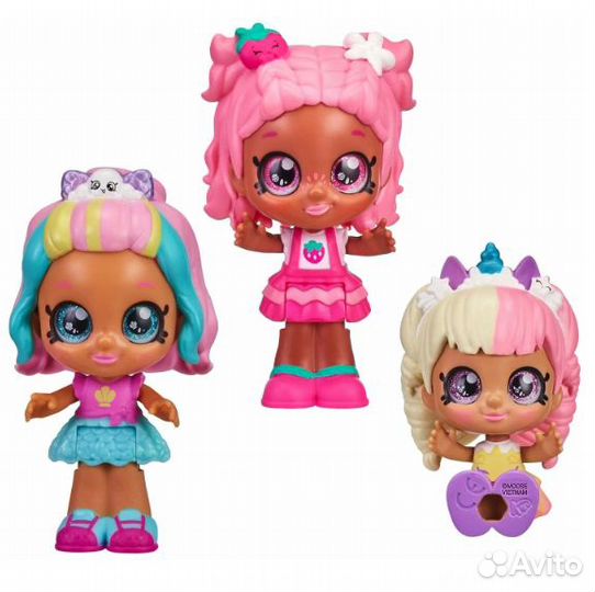 KindiKids Minis игровой набор 3 мини-куклы 39763