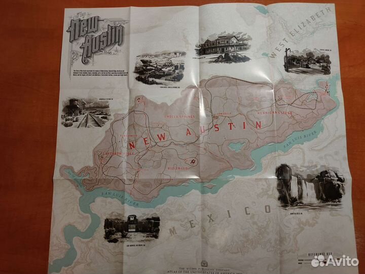 Постер карта мира Red dead redemption 2