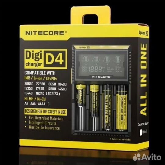 Зарядное устройство nitecore D4 18650/16340 на 4
