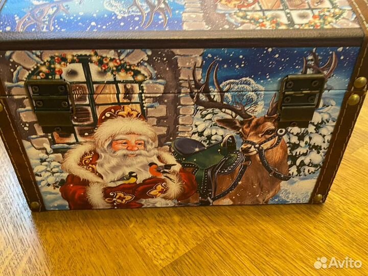 Сундук короб новогодний для подарка конфет новый