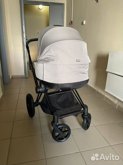 Коляска cybex priam iii soho grey шасси +люлька