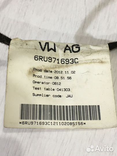 Проводка задней двери volkswagen polo 5 1.6 мт сед